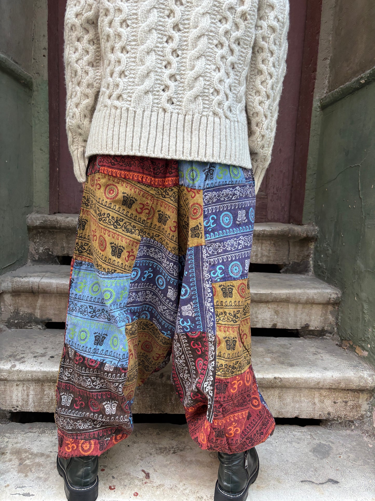 Bohem Nepal Aum Patchwork Kadın Pantolon