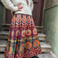 Nepal Bohemian Tie Mandala Skirt