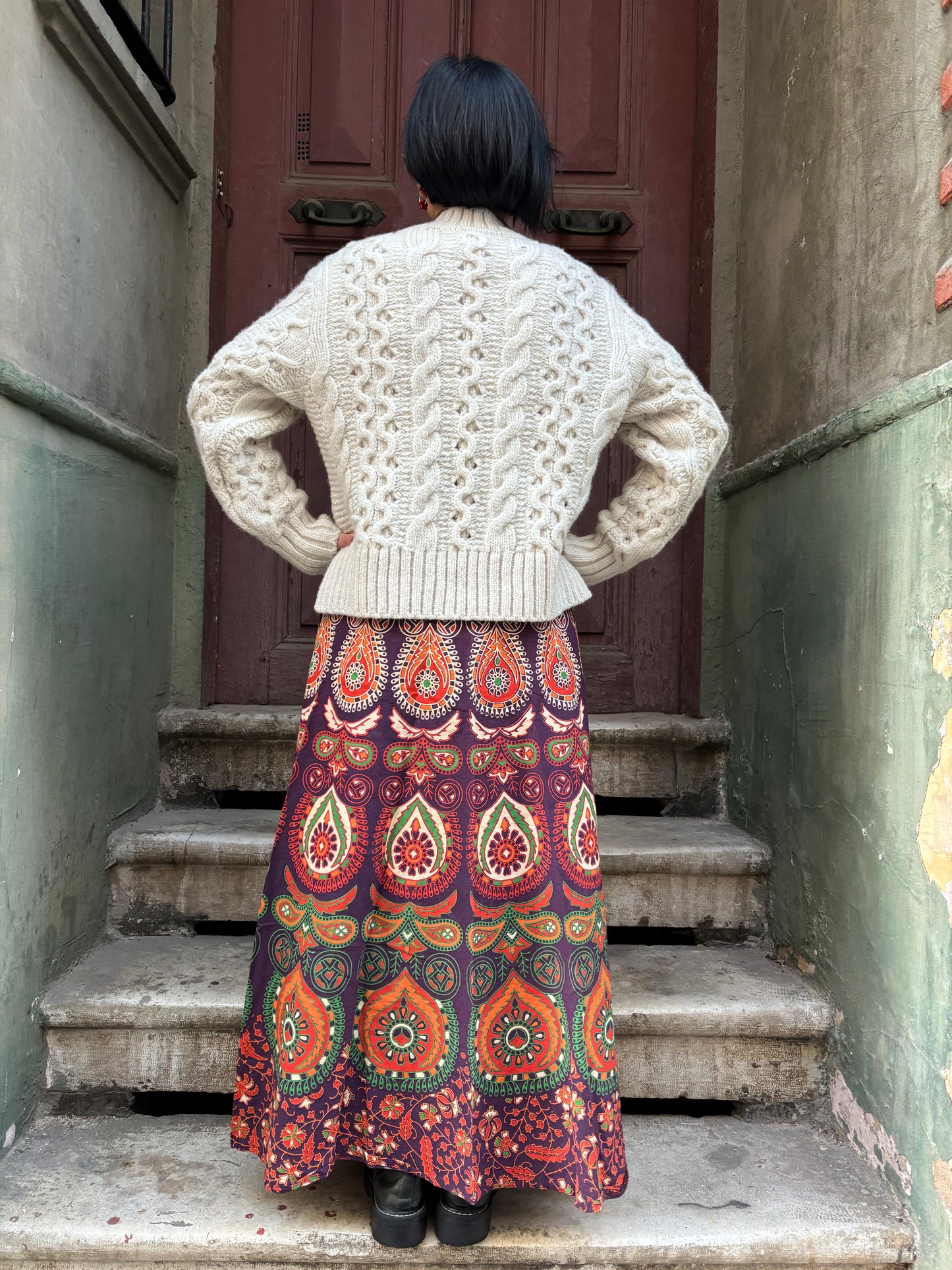 Nepal Bohemian Tie Mandala Skirt