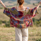 Terra Bohem Batik Kimono – El Boyama Desenli Salaş Kesim Kadın Kimono