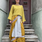 Nepal İpek Çift Taraflı Bağlamalı Etek – Sarı Desenli