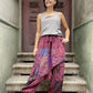 Kadın Bordo Nepal Patchwork Şalvar