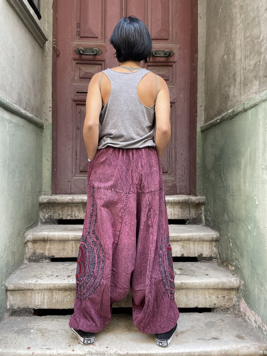 Kadin_Bohem_Bordo_Nepal_salvar_Pantolon
