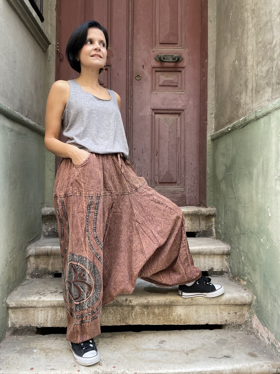 Kadin_Bohem_Kahve_Nepal_Salvar_Pantolon