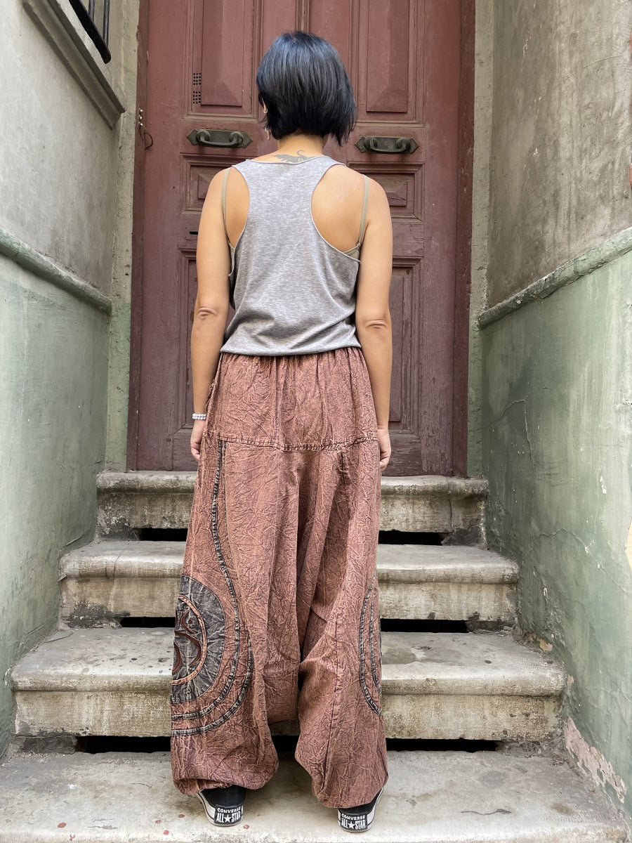 Kadin_Bohem_Kahve_Nepal_Salvar_Pantolon