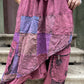 Kadın Bordo Nepal Patchwork Şalvar