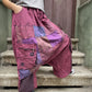 Kadın Bordo Nepal Patchwork Şalvar