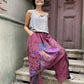 Kadın Bordo Nepal Patchwork Şalvar