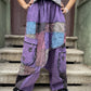 Kadın Mor Nepal Patchwork Şalvar 