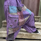 Kadın Mor Nepal Patchwork Şalvar 
