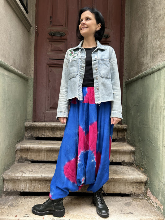 Batik Lacivert Kadın Pantolon Şalvar