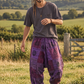 Haze Patchwork Erkek  Mor Şalvar Pantalon - Büyük Beden Uyumlu