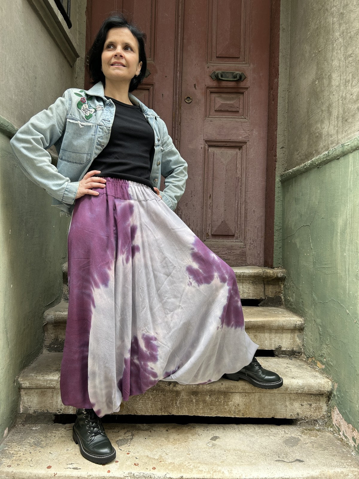 Batik Mor Kadın Pantolon Şalvar