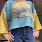 Ozel_Tasarim_Gunes_Desenli_Muslin_Bluz_Mavi_Yesil