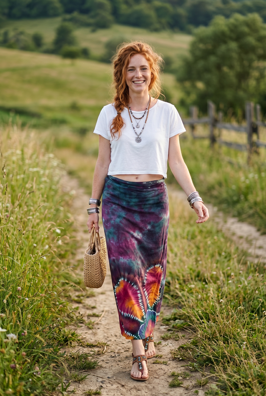 Tasarım Batik Sarong – Çok Yönlü Bağlamalı Viskon Elbise & Etek | Aurora