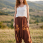 Tora | Batik Desenli %100 Pamuk Kadın Bohem Şalvar Pantolon