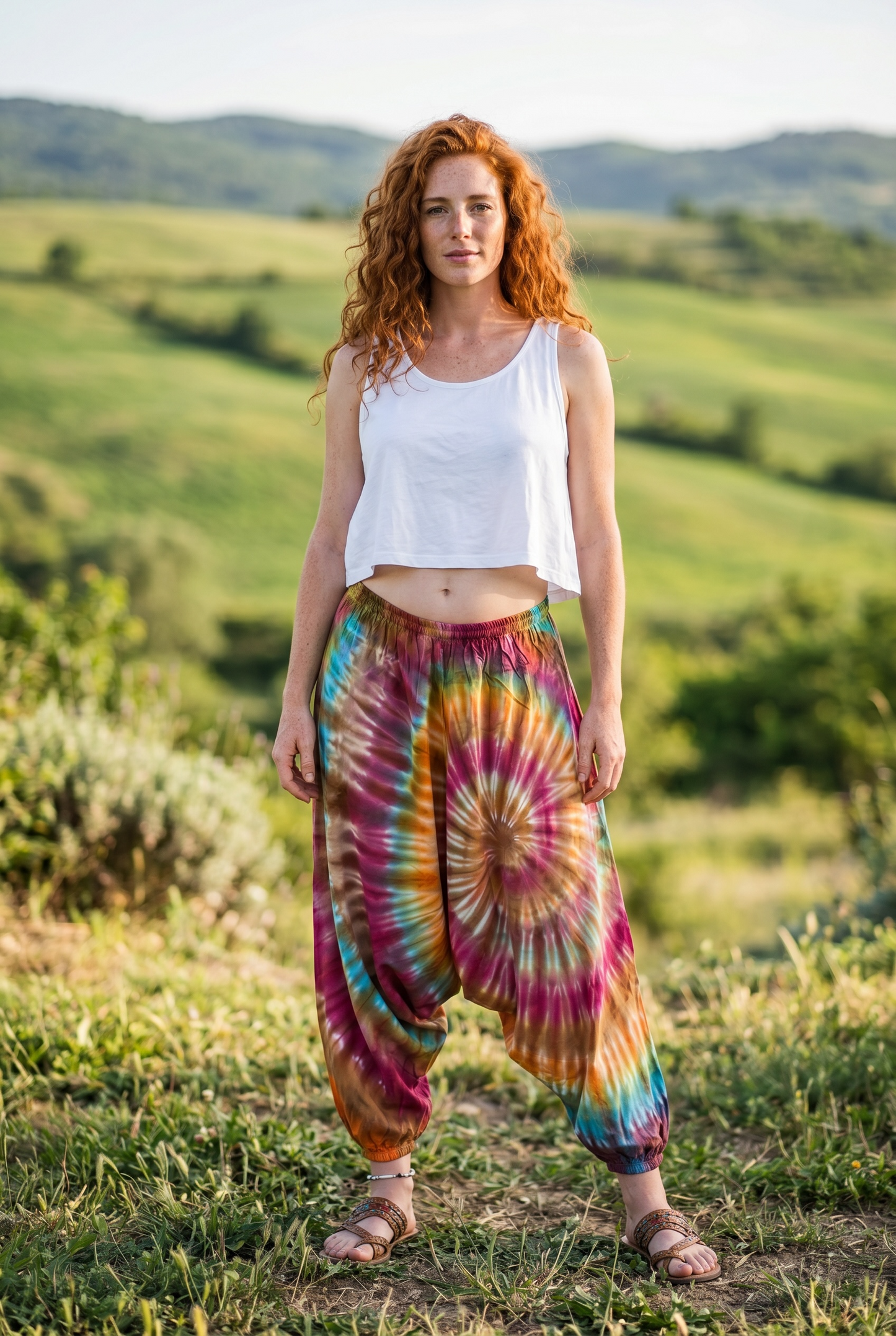 Tribe | Batik Desenli %100 Pamuk Kadın Bohem Şalvar Pantolon