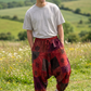 Unisex Nepal Patchwork Şalvar Pantolon – Kiremit Bordo, Salaş Tasarım