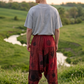 Unisex Nepal Patchwork Şalvar Pantolon – Kiremit Bordo, Salaş Tasarım