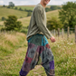 Unisex Nepal Patchwork Şalvar Pantolon – Gri Mor, Salaş Tasarım