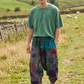 Unisex Nepal Patchwork Şalvar Pantolon – Gri Mor, Salaş Tasarım