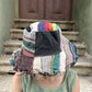 Unisex bohem Nepal patchwork şapka, festival, kamp ve günlük kullanım için ideal.