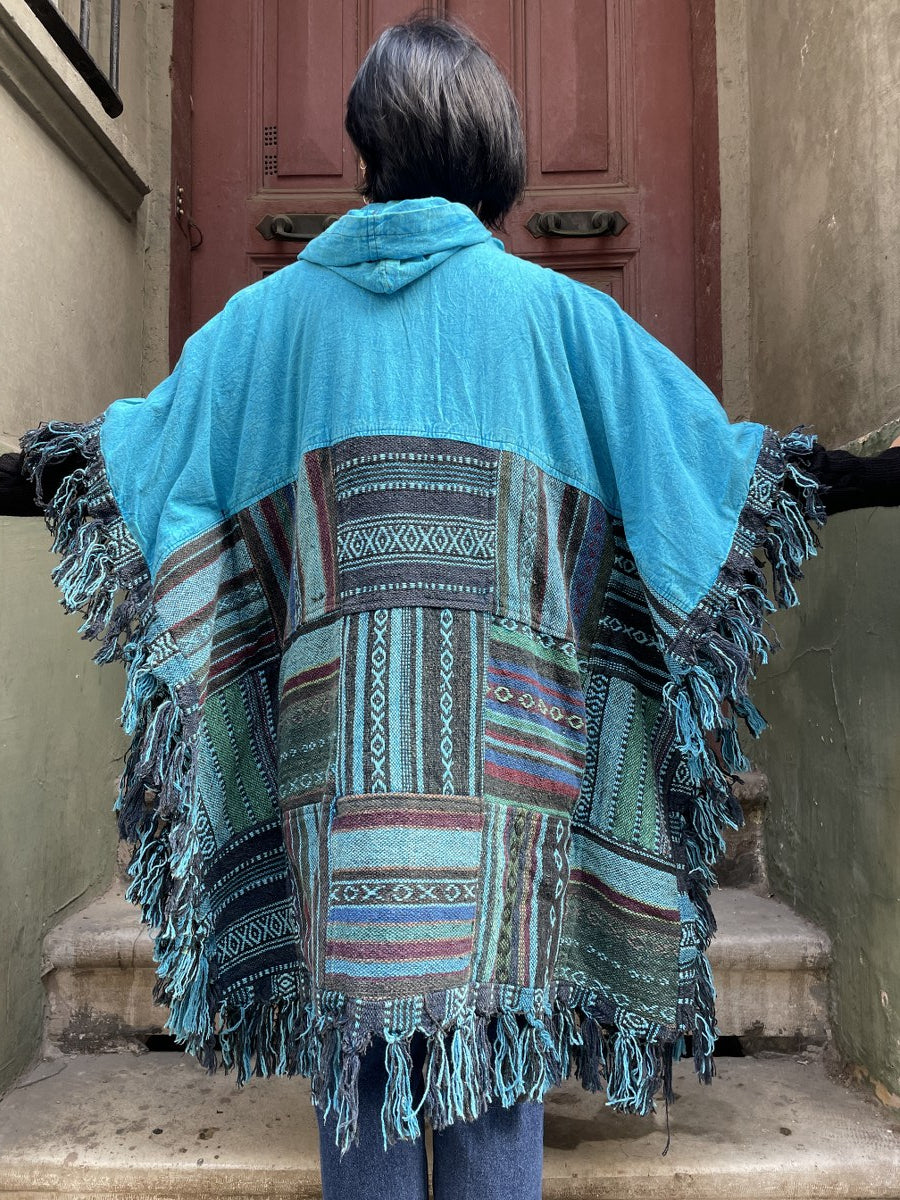 Unisex_Mavi_Nepal_Patchwork_Kislik_Panco