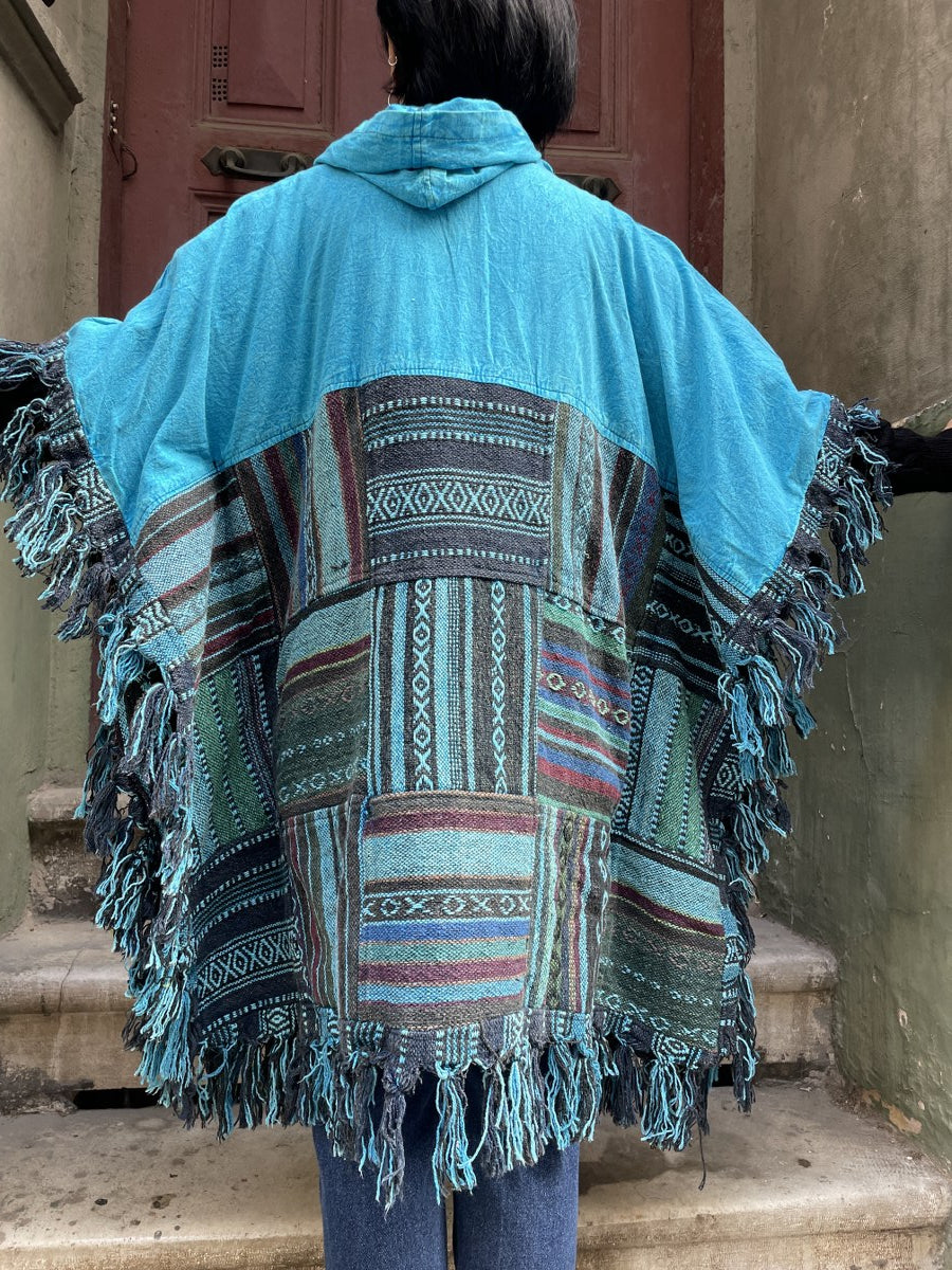 Unisex_Mavi_Nepal_Patchwork_Kislik_Panco