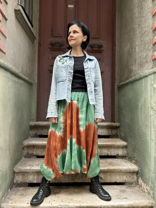 Batik Yeşil Kadın Pantolon Şalvar
