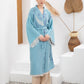 Mavi Bohem Kadın Göz Desenli Doğal Kumaş Kimono Bornoz Kaftan