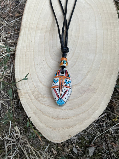 El Yapımı Afrika Serisi Seramik Kolye