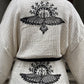 Anka Kuşu Bohem Kadın Yoga Doğal Kumaş Kimono Takım Yoga Takımı