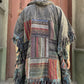 Unisex Nepal Gheri Geo Print Poncho