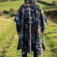 Kailash Nepal Patchwork Kapüşonlu Panço – Unisex Etnik Bohem Tasarım