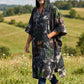 Kailash Nepal Patchwork Kapüşonlu Panço – Unisex Etnik Bohem Tasarım