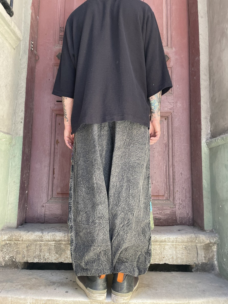 Mevsimlik & Kışlık Antrasit Nepal Patchwork Şalvar – Unisex