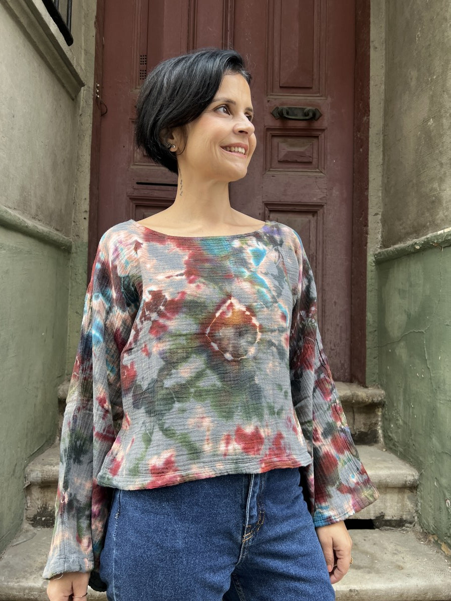 Kadın Batik Bluz Forest Bloom