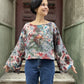 Kadın Batik Bluz Forest Bloom – El Boyaması, %100 Müslin