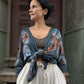 Tasarım Batik Desenli Çok Yönlü Bluz & Hırka
