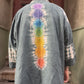 Bohem Erkek Çakra Batik Tasarım Kimono Ceket