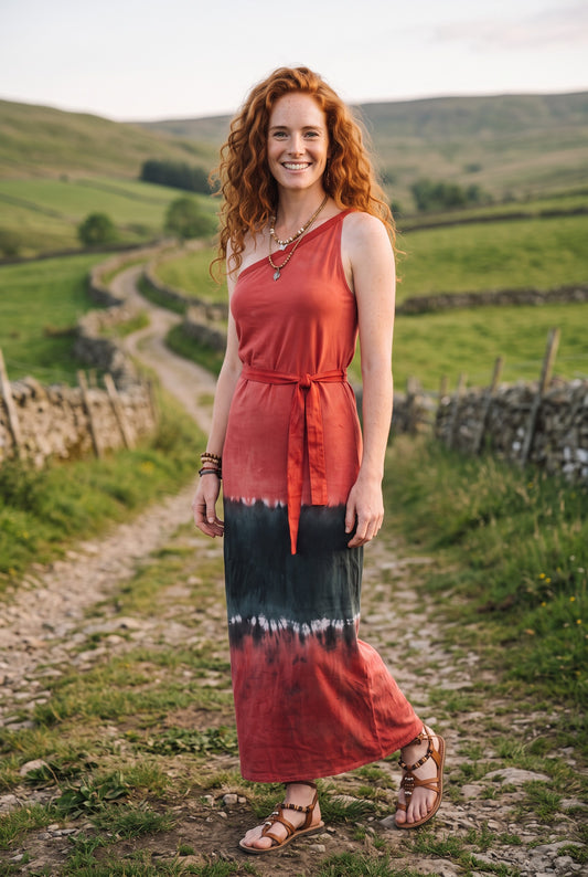 Siyah Kırmızı Batik Sarong – Viskon Çok Amaçlı Sarong Etek & Elbise