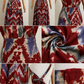 Crimson Wave Batik Sarong Elbise & Bağlamalı Etek – %100 Pamuk