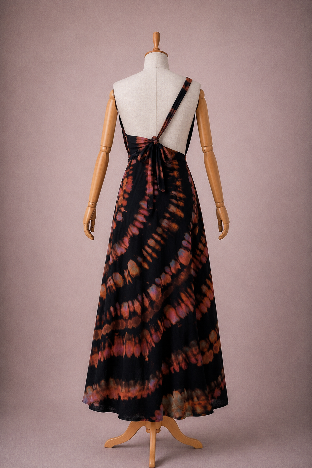 Solar Eclipse Batik Sarong Elbise & Bağlamalı Etek – %100 Pamuk