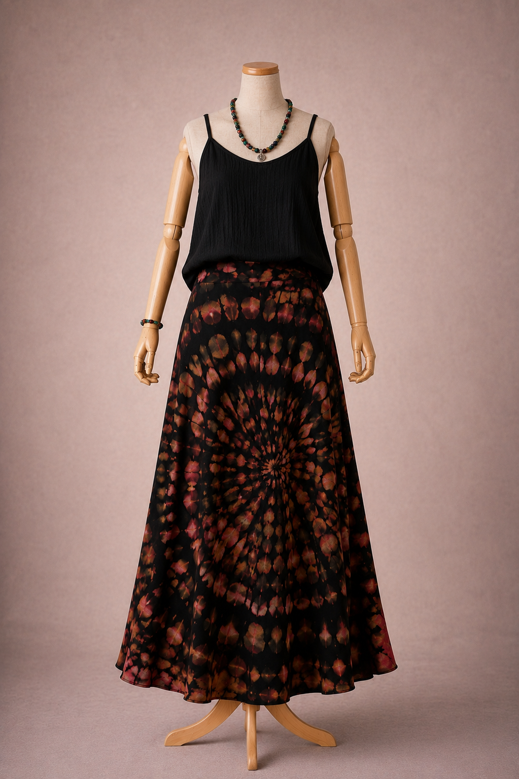 Solar Eclipse Batik Sarong Elbise & Bağlamalı Etek – %100 Pamuk