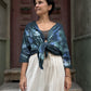 Tasarım Batik Desenli Çok Yönlü Bluz & Hırka
