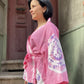 Bohem Pembe Batik Kadın Kimono