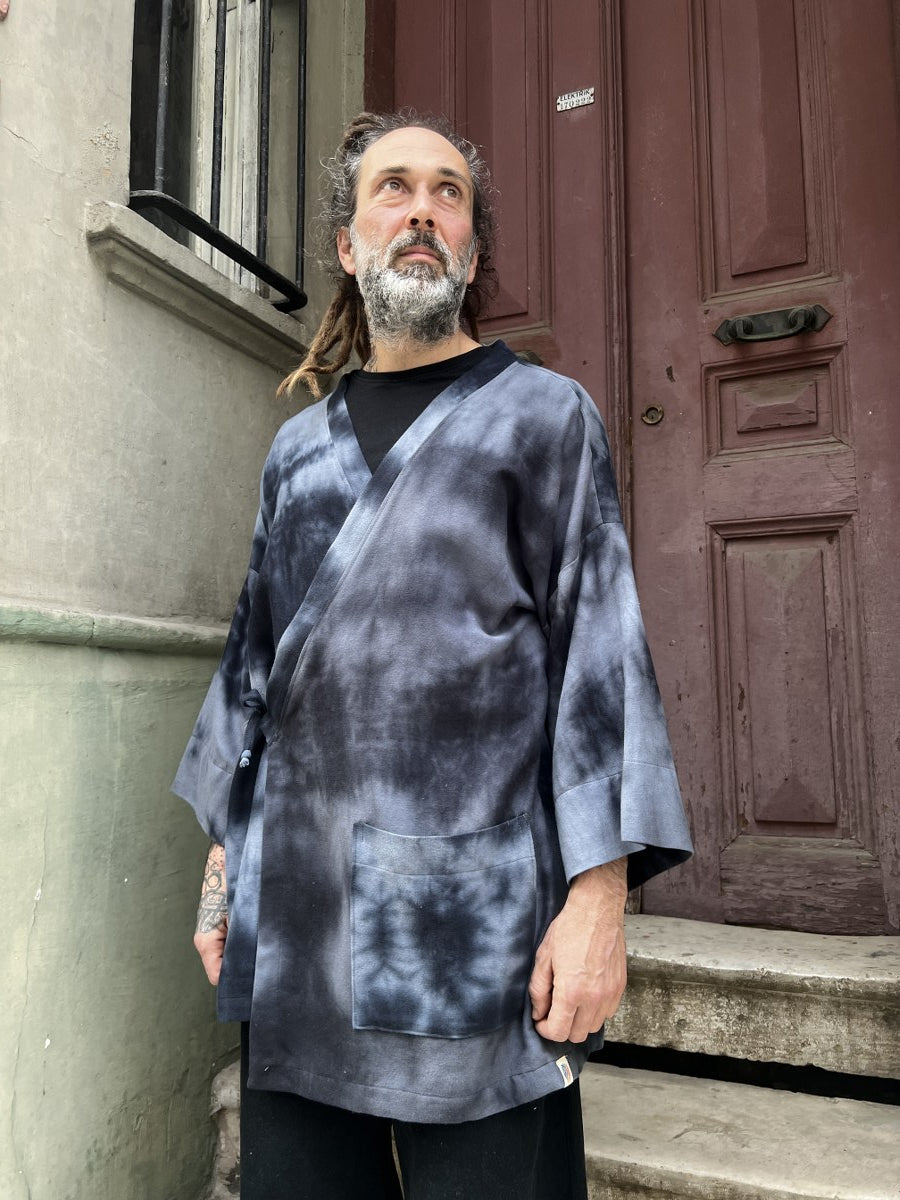 Japon Kapamalı Batik Kimono