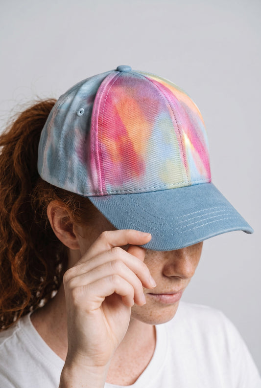 Batik Desenli Unisex Şapka – Aurora Pastel El Boyaması Kep