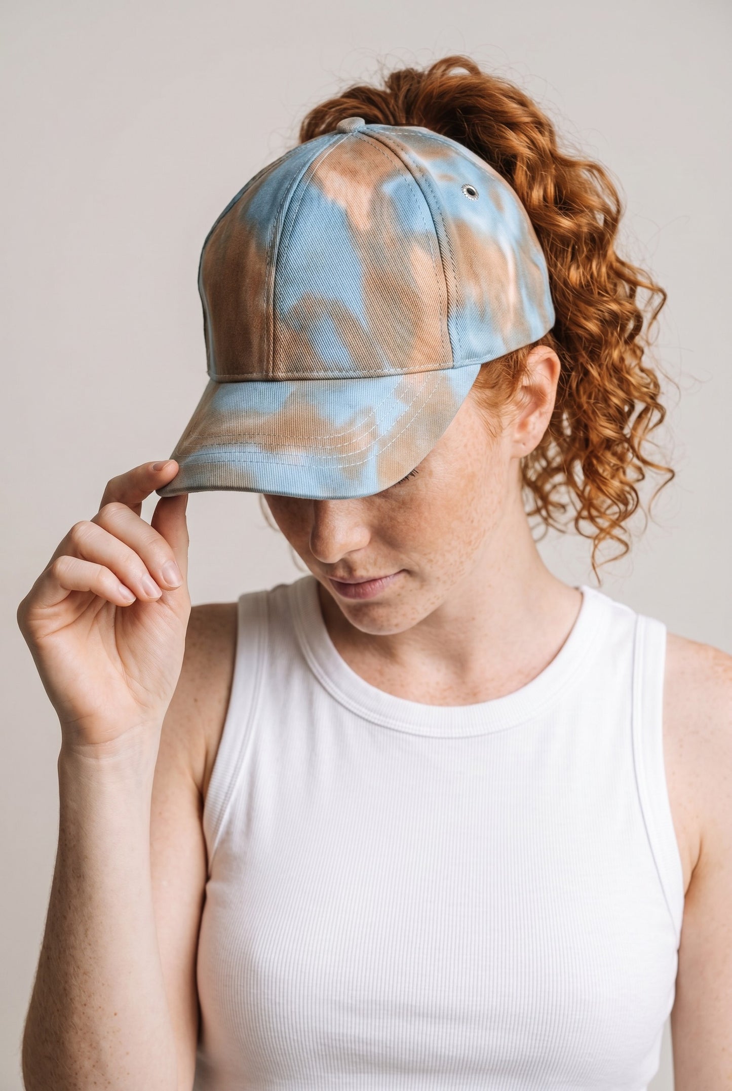 Batik Desenli Unisex Şapka – Ocean Mavi Tonlu El Boyaması Kep