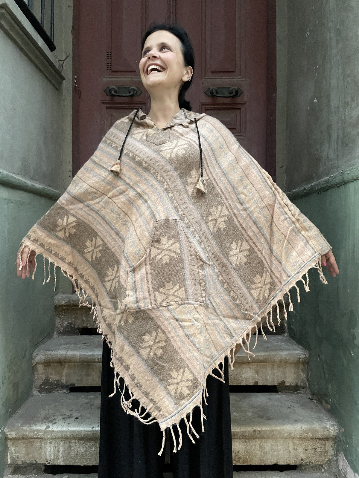 Bohemian Ethnic Rug Poncho